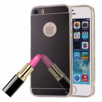 Zrkadlový ochranný kryt pre iPhone 5 / 5S / SE (2016) – čierny