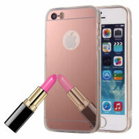 Zrkadlový ochranný kryt pre iPhone 5 / 5S / SE (2016) – ružový