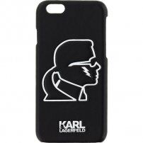 Karl Lagerfeld Hard Case Head Punk kryt pre iPhone 6 / 6S – čierny
