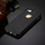 MOTOMO kovový ochranný zadný kryt pre Apple iPhone 5 / 5S / SE (2016) – čierny