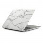 Kryt so vzorom mramoru pre MacBook Air 13" (A1932 / A2179 / A2337) – bielo-sivý