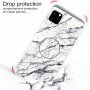 Kryt s držiakom s 3D diamantovou textúrou pre iPhone 11 Pro Max – biely mramor