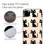 Mäkký 3D transparentný kryt pre iPhone 11 Pro Max – čierne mačky