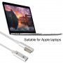 Redukcia 5 Pin Magsafe 1 (tvar L) na USB-C pre Macbook - sivý