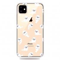 Mäkký transparentný kryt pre iPhone 11 – tulenie mláďatká