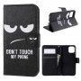 Flipové puzdro so stojančekom Do not touch my phone pre iPhone 11 Pro – čierne