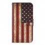 Flipové puzdro so stojančekom retro vlajka USA pre iPhone 11 Pro – farebné