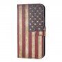 Flipové puzdro so stojančekom retro vlajka USA pre iPhone 11 Pro – farebné