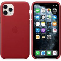 Originálny Apple kožený kryt pre iPhone 11 Pro Max – červený