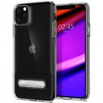 Spigen Slim Armor Essential S kryt so stojančekom pre iPhone 11 Pro Max – číry