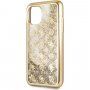 Guess 4G Peony Glitter presýpací kryt pre iPhone 11 Pro Max – zlatý