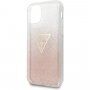 Guess Solid Glitter trblietavý kryt pre iPhone 11 Pro Max – ružový