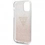 Guess Solid Glitter trblietavý kryt pre iPhone 11 Pro Max – ružový