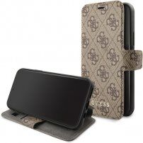 Guess 4G Book flipové puzdro pre iPhone 11 – hnedé