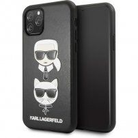 Karl Lagerfeld & Choupette kryt pre iPhone 11 Pro Max – čierny
