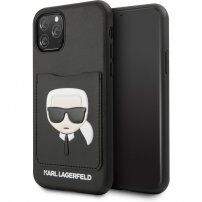 Karl Lagerfeld kryt so slotom na kartu pre iPhone 11 Pro Max – čierny