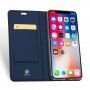 Dux Ducis flipové puzdro pre iPhone XR – tmavomodré