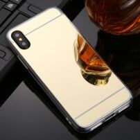 Zrkadlový kryt pre iPhone XS Max – zlatý