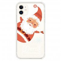 Kryt z mäkkého plastu Merry Christmas pre iPhone 11 – transparentný