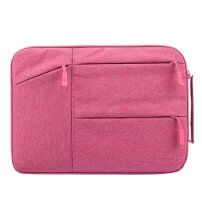 Praktická taška s množstvom káps pre iPad/MacBook do 12" – ružová