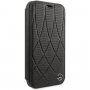 Mercedes Quilted Perf flipové puzdro pre iPhone 11 – čierne