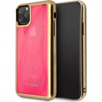 Guess presýpací kryt svietiaci v tme pre iPhone 11 Pro Max – ružový