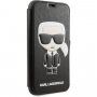 Karl Lagerfeld Ikonik flipové puzdro pre iPhone 11 – čierne