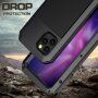 Superodolné puzdro z kovu, silikónu a tvrdeného skla pre iPhone 11 Pro Max – čierne