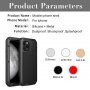 Superodolné puzdro z kovu, silikónu a tvrdeného skla pre iPhone 11 Pro Max – čierne