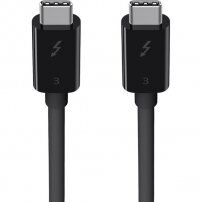 Belkin ThunderBolt 3 (USB-C / USB-C) dátový a napájací kábel pre iPhone / iPad / MacBook / AirPods - 0,8 m - čierny