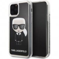 Karl Lagerfeld kryt s presýpacími trblietkami pre iPhone 11 Pro Max – čierny