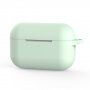 Silikónový obal s&nbsp;karabínou pre AirPods Pro – svetlozelený