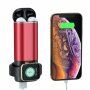 Powerbanka 5200 mAh s&nbsp;bezdrôtovým nabíjaním Apple Watch/AirPods – červená