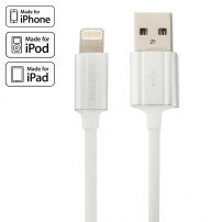 KiwiBird certifikovaný MFi lightning kábel pre Apple iPhone / iPad / iPod - 1&nbsp;m - biely