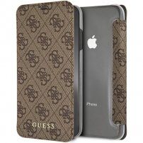 Guess Charms Book case puzdro pre iPhone XS Max – hnedá
