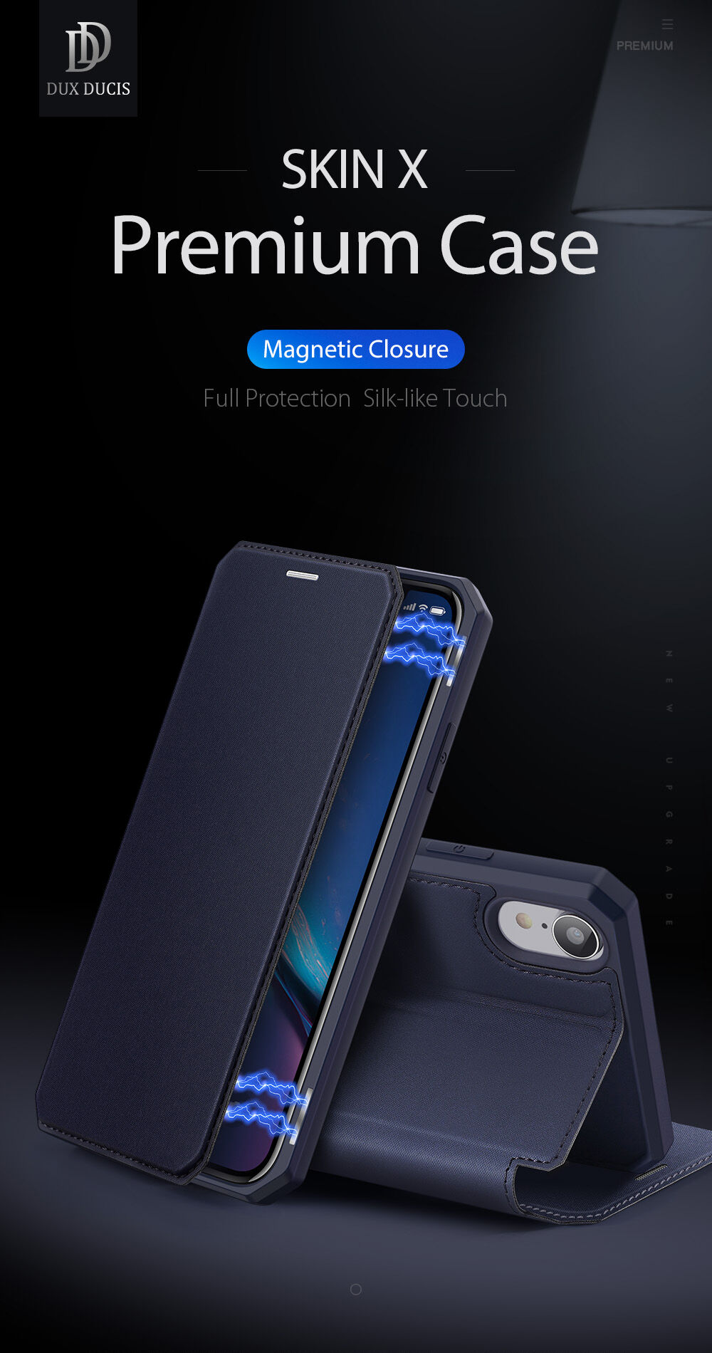 Dux Ducis flipové puzdro so slotom na karty pre iPhone XR - ružové