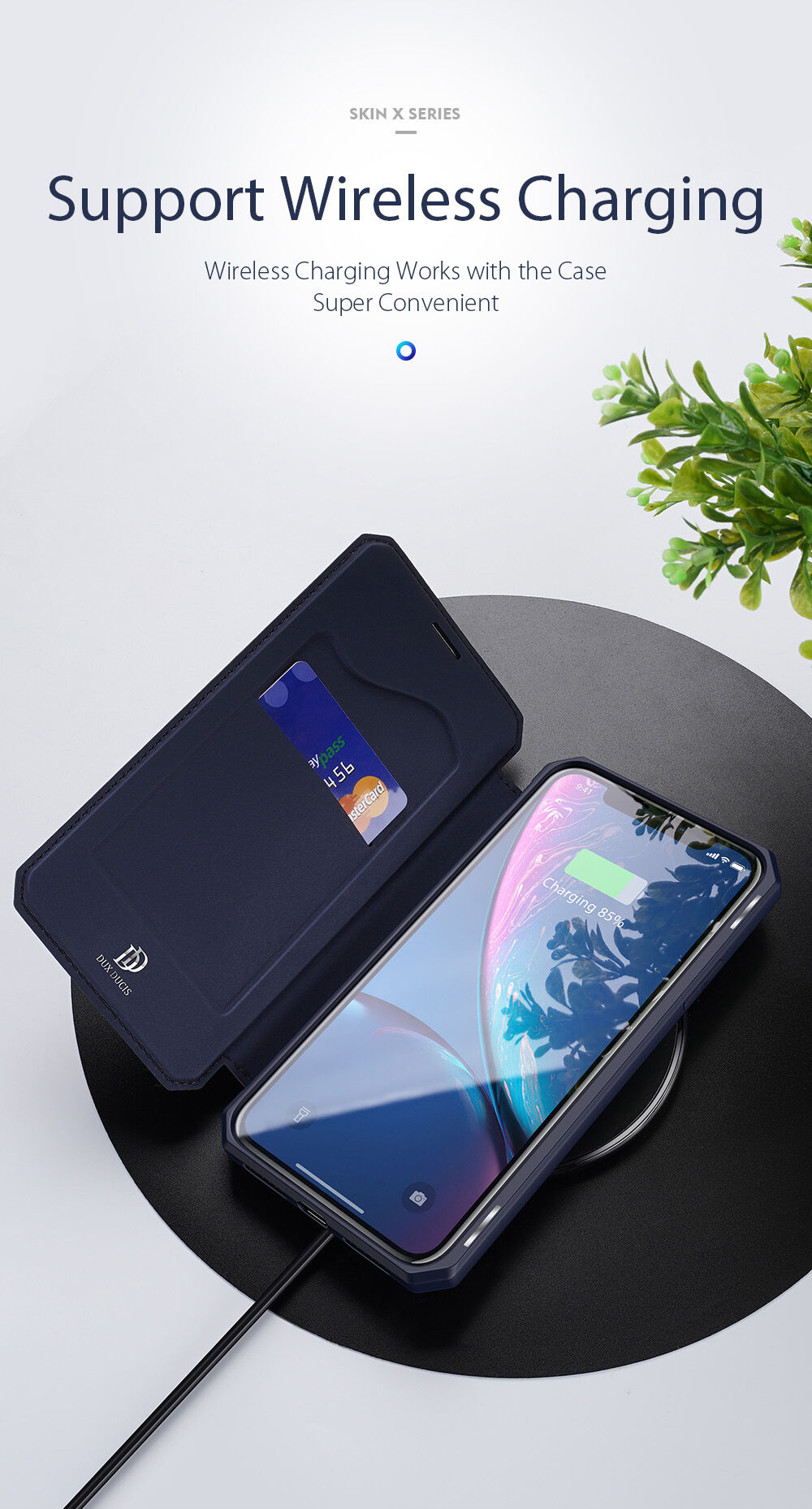 Dux Ducis flipové puzdro so slotom na karty pre iPhone XR - ružové