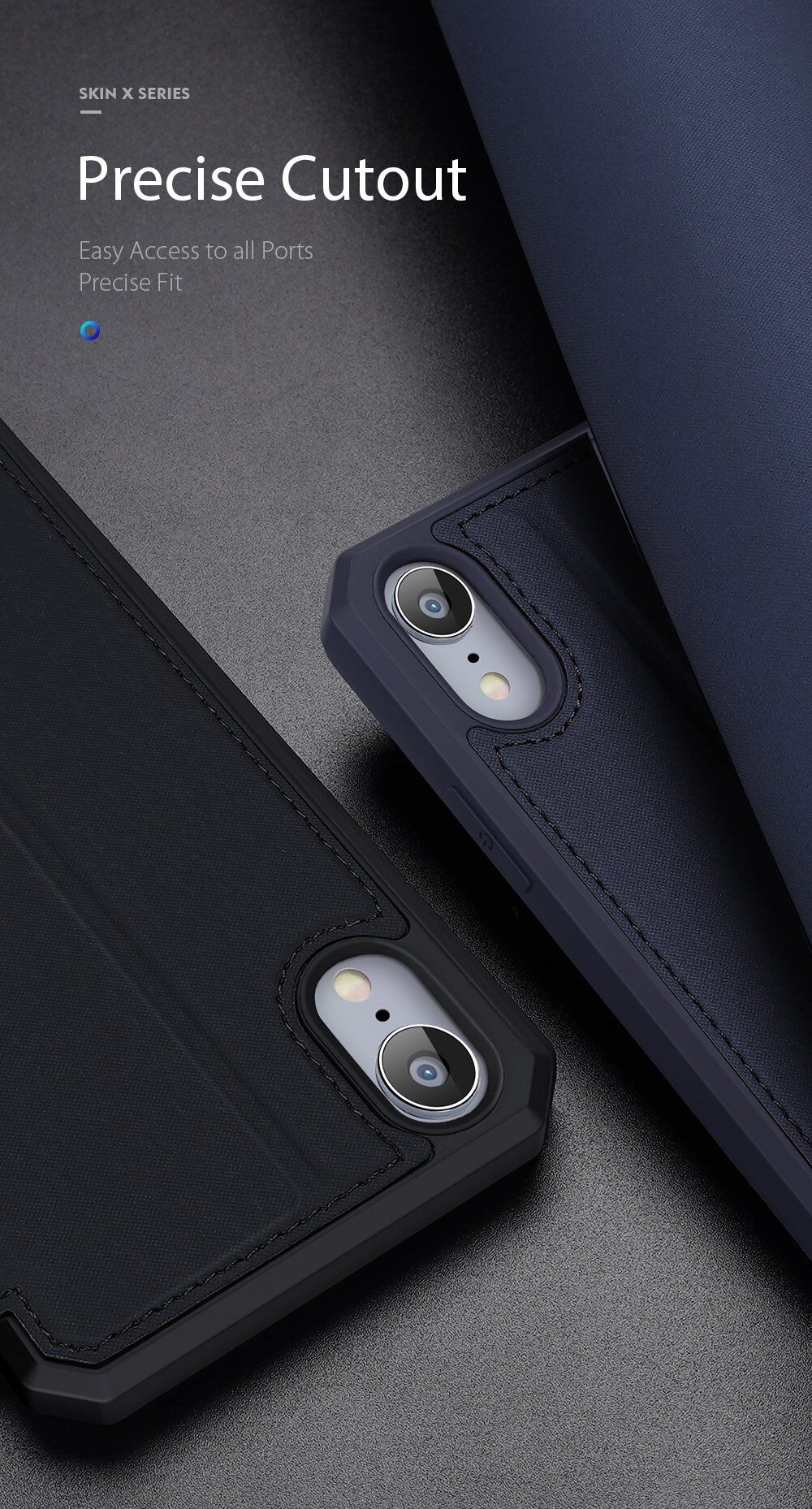 Dux Ducis flipové puzdro so slotom na karty pre iPhone XR - čierne