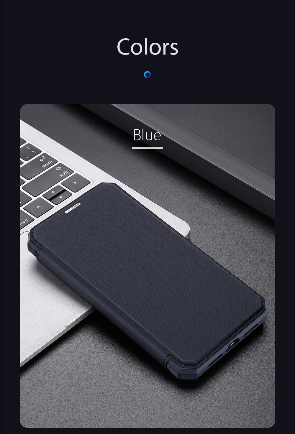 Dux Ducis flipové puzdro so slotom na karty pre iPhone XR - čierne