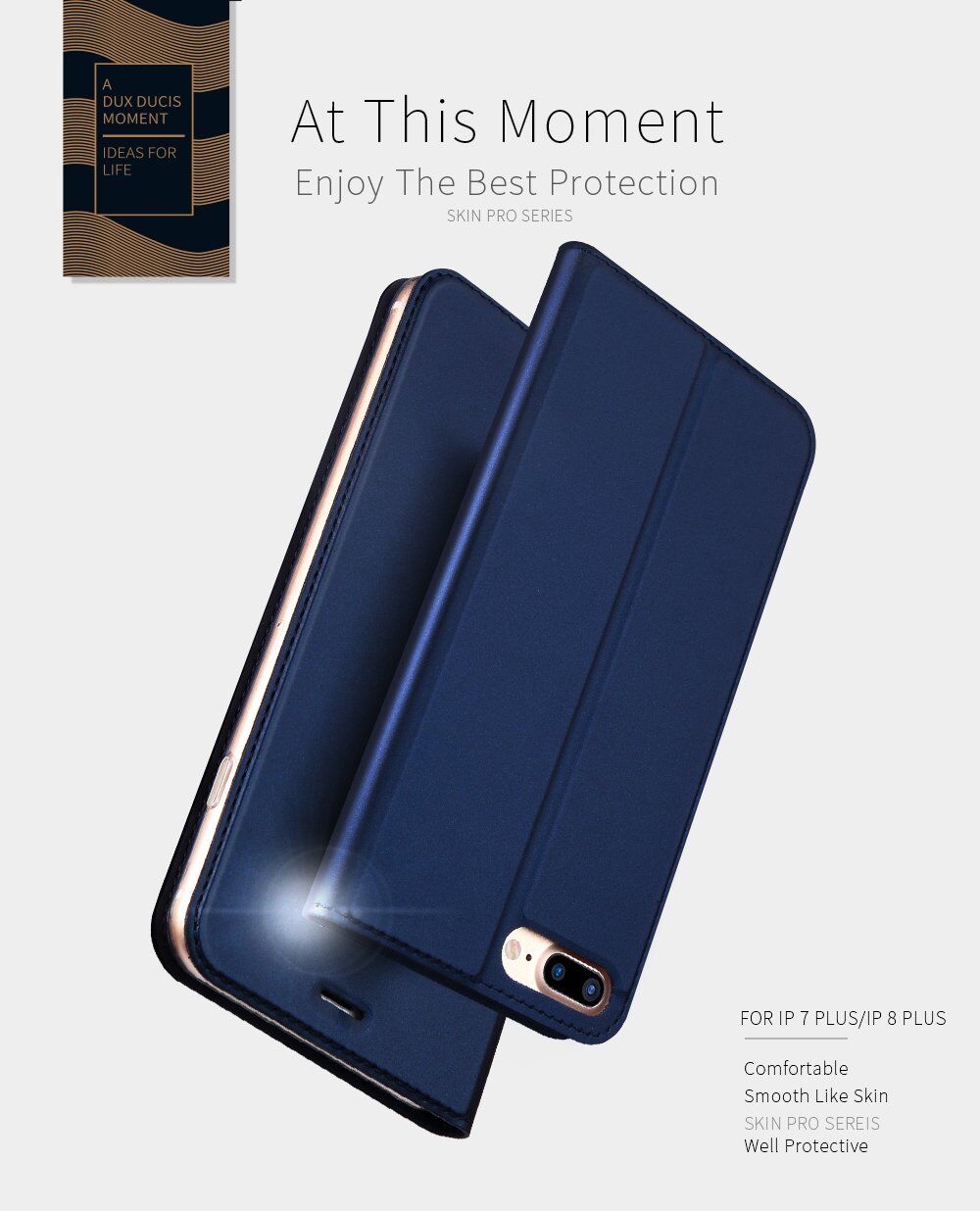 Dux Ducis flipové puzdro so stojančekom pre iPhone 7 Plus / 8 Plus – čierne