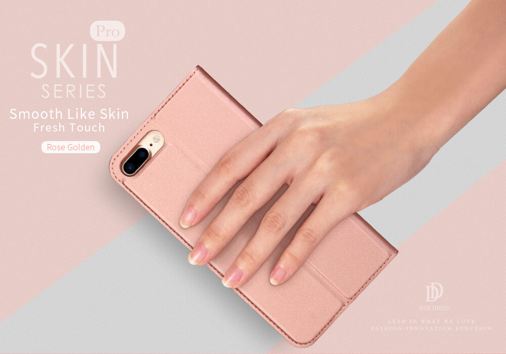 Dux Ducis flipové puzdro so stojančekom pre iPhone 7 Plus / 8 Plus – tmavomodré