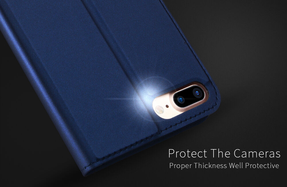 Dux Ducis flipové puzdro so stojančekom pre iPhone 7 Plus / 8 Plus – tmavomodré