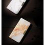 Flipové puzdro so vzorom mramoru pre iPhone 7 / 8 – čierne