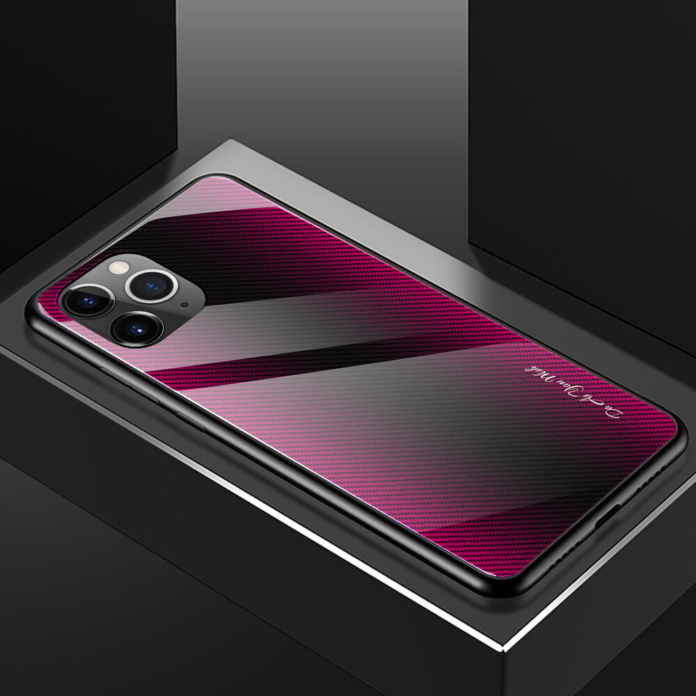 Kryt so sklenenou zadnou stranou pre iPhone 11 Pro – fuksiový