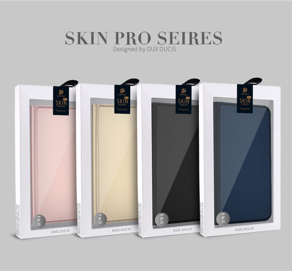 Dux Ducis flipové puzdro so stojančekom pre iPhone 11 Pro – zlaté