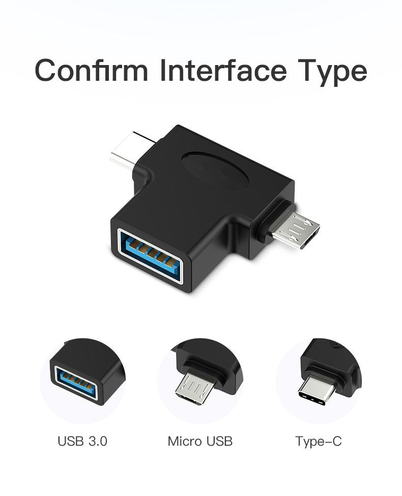 Adaptér USB 3.0 na microUSB a USB-C