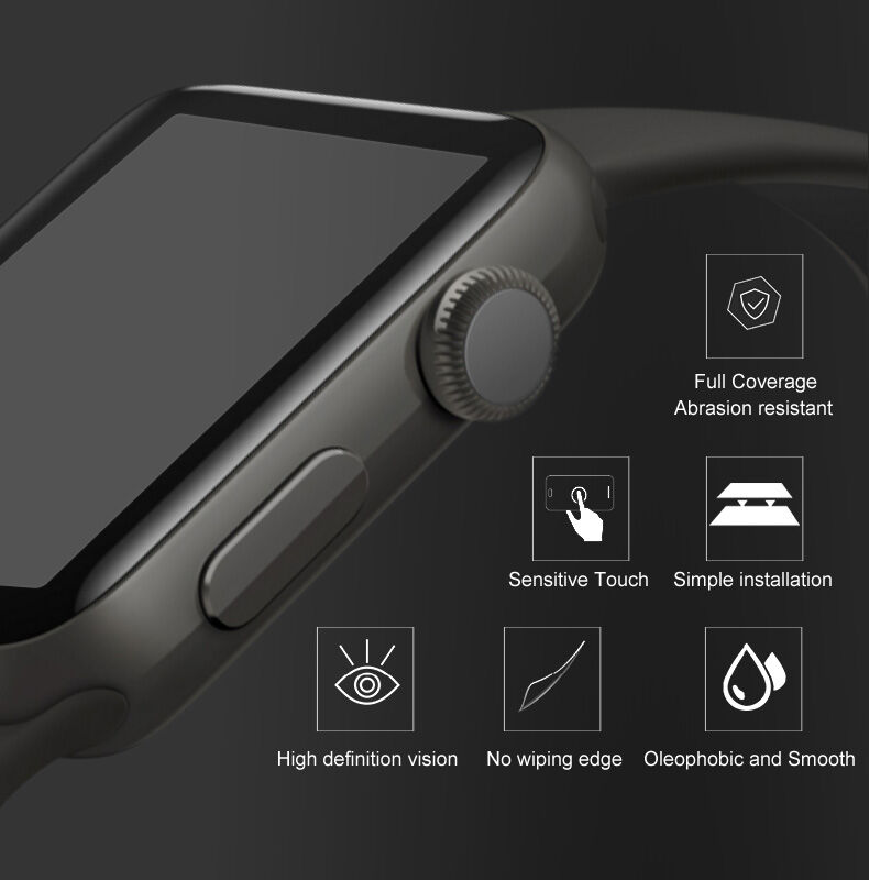IMAK tvrdené 3D sklo s plastovým okrajom pre Apple Watch 40mm