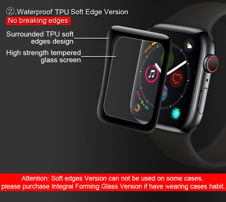 IMAK tvrdené 3D sklo s plastovým okrajom pre Apple Watch 40mm