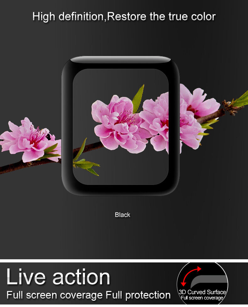 IMAK tvrdené 3D sklo s plastovým okrajom pre Apple Watch 40mm