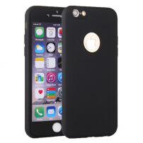 Plastový obal na iPhone 6 / 6S s&nbsp;360° ochranou – chráni prednú aj zadnú stranu – čierny